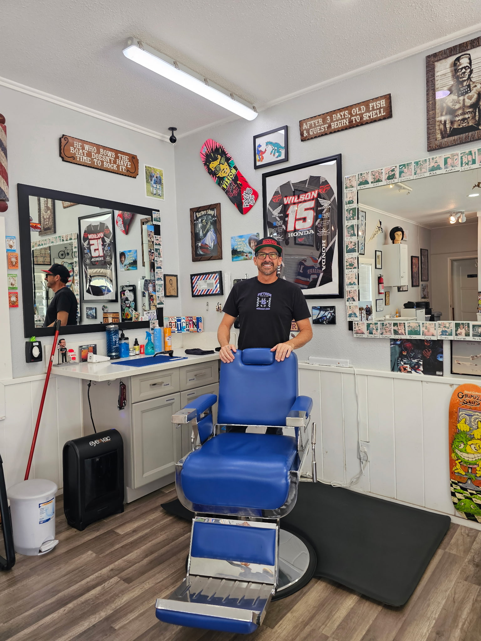 Barbershop interior Point Loma San Diego
